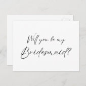 Bent u mijn Bridesmaid? Voorstel Briefkaart (Voorkant / Achterkant)