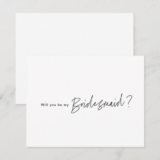 Bent u mijn Bridesmaid-voorstel dat Kaart vraagt? Notitiekaartje (Voorkant / Achterkant)