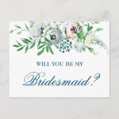 Bent u mijn Bridesmaid-voorstel Floral? Uitnodiging Briefkaart (Voorkant)