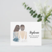 Bent u mijn Bridesmaid-voorstel na creditcard? Briefkaart (Staand voorkant)