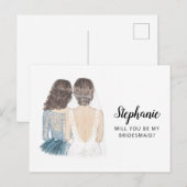 Bent u mijn Bridesmaid-voorstel na creditcard? Briefkaart (Voorkant / Achterkant)