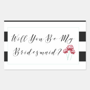 Bent u mijn Bridesmaid-voorstel? Rechthoekige Sticker