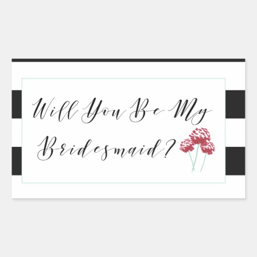 Bent u mijn Bridesmaid-voorstel? Rechthoekige Sticker (Voorkant)