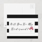 Bent u mijn Bridesmaid-voorstel? Uitnodiging Briefkaart (Voorkant / Achterkant)