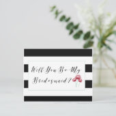 Bent u mijn Bridesmaid-voorstel? Uitnodiging Briefkaart (Staand voorkant)