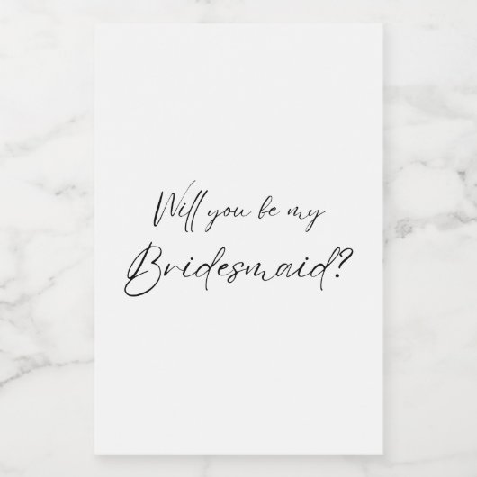 Bent u mijn Bridesmaid? Voorstel Voedselcontainer Etiket (Enkel label)