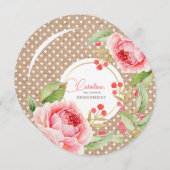 Bent u mijn Bridesmaid? Waterverf Flowers Kaart (Voorkant / Achterkant)