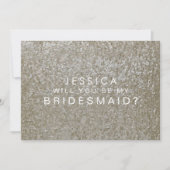 Bent u mijn Bridesmaid White Gold Sequins Kaart? Kaart (Voorkant)