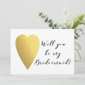 Bent u mijn Bridesmaid? | WOORDEN Kaart (Staand voorkant)