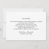 Bent u mijn Bridesmaid? | WOORDEN Kaart (Achterkant)