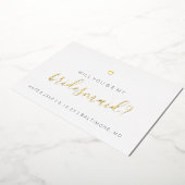 Bent u mijn Bridesmaïde Kaart - Heart Gold Foil? (Gedraaid)