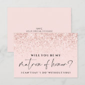 Bent u mijn briefkaart - Blush Glitter (Voorkant / Achterkant)