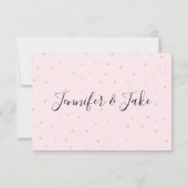 Bent u mijn briefkaart - Gold Stippen Roze (Achterkant)