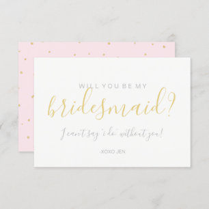 Bent u mijn briefkaart - Gold Stippen Roze