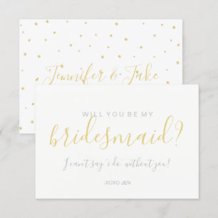 Bent u mijn briefkaart - Gold Stippen White