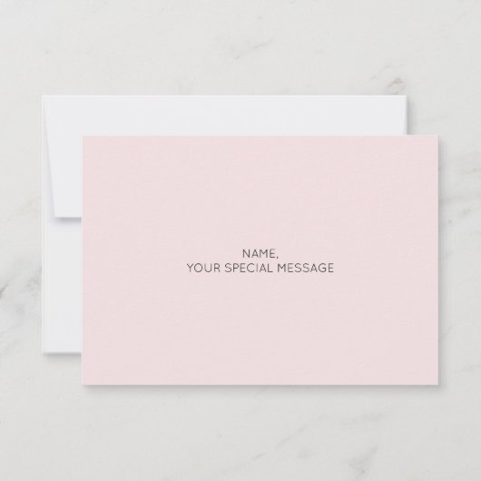 Bent u mijn briefkaart - Roos Gold Glitter (Achterkant)