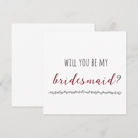 Bent u mijn briefkaart voor het voorstel? (Voorkant / Achterkant)