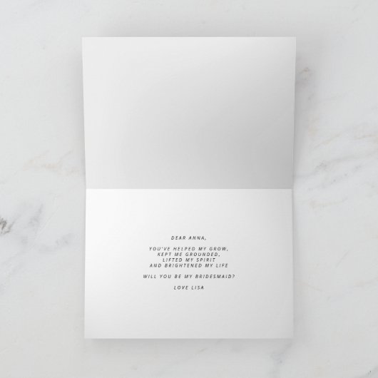 Bent u mijn briefkaart voor het voorstel? (Binnen)