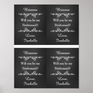 Bent u mijn bruidsmaïde aangepaste wijnlabels? poster