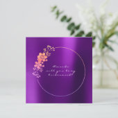 Bent u mijn bruidsmaïde goudkleurige Paars? Kaart (Staand voorkant)