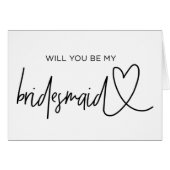 Bent u mijn bruidsmeisje-bruiloft-kaartje? (Voorkant Horizontaal)