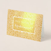 Bent u mijn bruidsmeisje Gold Dahlia Elegant Kaart (Voorkant)