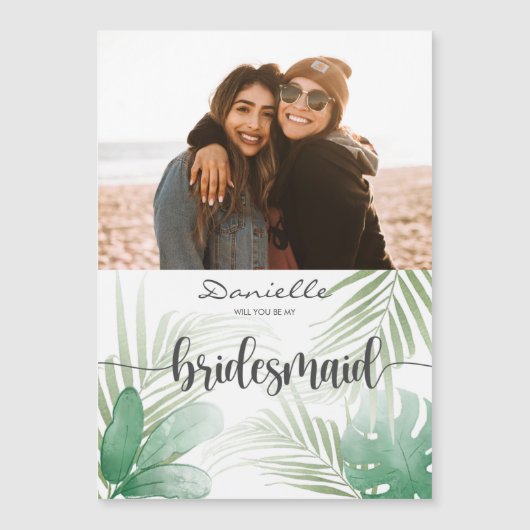 Bent u mijn bruidsmeisje huwelijksvoorstel? magnetische uitnodiging (Voorkant)