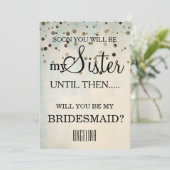 Bent u mijn bruidsmeisje? kaart (Staand voorkant)