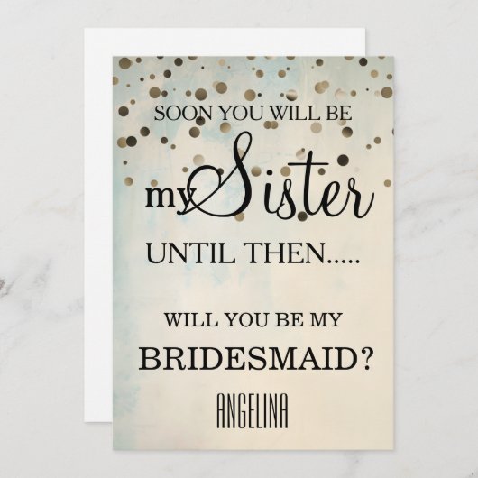 Bent u mijn bruidsmeisje? kaart (Voorkant / Achterkant)