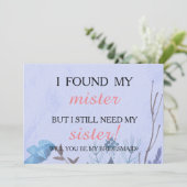 Bent u mijn bruidsmeisje? kaart (Staand voorkant)