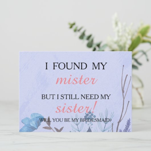 Bent u mijn bruidsmeisje? kaart (Staand voorkant)