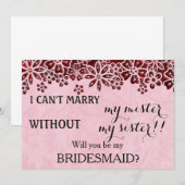 Bent u mijn bruidsmeisje? kaart (Voorkant / Achterkant)