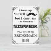 Bent u mijn bruidsmeisje? kaart (Staand voorkant)