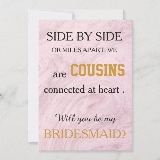 Bent u mijn bruidsmeisje? kaart (Voorkant)