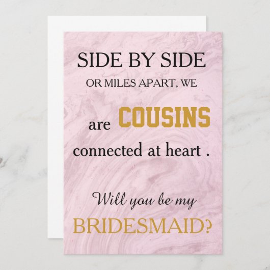 Bent u mijn bruidsmeisje? kaart (Voorkant / Achterkant)