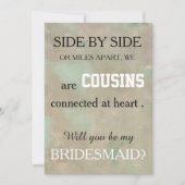 Bent u mijn bruidsmeisje? kaart (Voorkant)