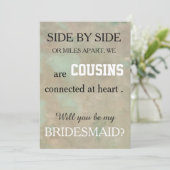 Bent u mijn bruidsmeisje? kaart (Staand voorkant)