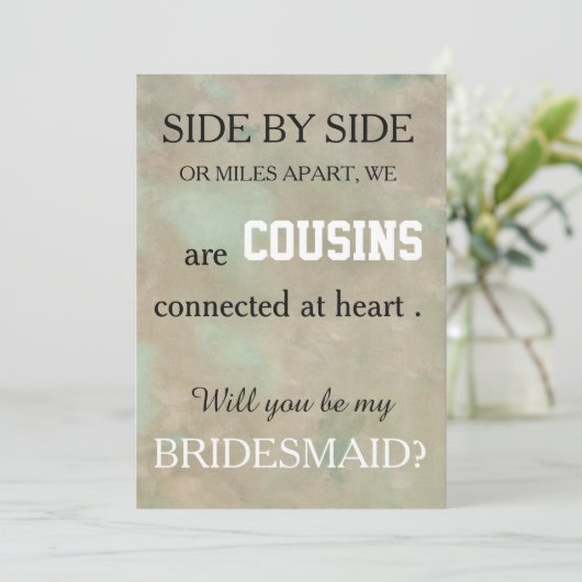 Bent u mijn bruidsmeisje? kaart (Staand voorkant)