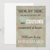 Bent u mijn bruidsmeisje? kaart (Voorkant / Achterkant)