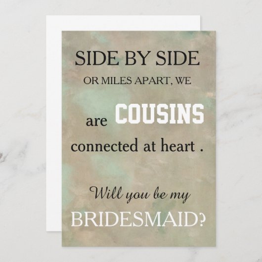 Bent u mijn bruidsmeisje? kaart (Voorkant / Achterkant)