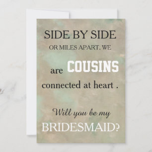 Bent u mijn bruidsmeisje? kaart