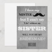 Bent u mijn bruidsmeisje? kaart (Voorkant / Achterkant)