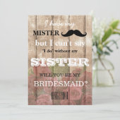 Bent u mijn bruidsmeisje? kaart (Staand voorkant)