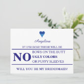 Bent u mijn bruidsmeisje? kaart (Staand voorkant)