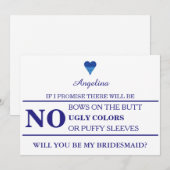 Bent u mijn bruidsmeisje? kaart (Voorkant / Achterkant)