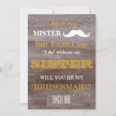 Bent u mijn bruidsmeisje? kaart (Voorkant)
