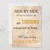 Bent u mijn bruidsmeisje? kaart (Voorkant)