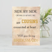 Bent u mijn bruidsmeisje? kaart (Staand voorkant)