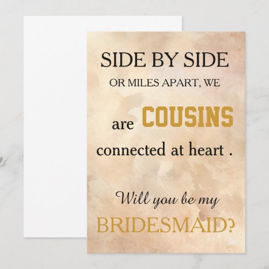 Bent u mijn bruidsmeisje? kaart (Voorkant / Achterkant)