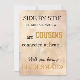 Bent u mijn bruidsmeisje? kaart